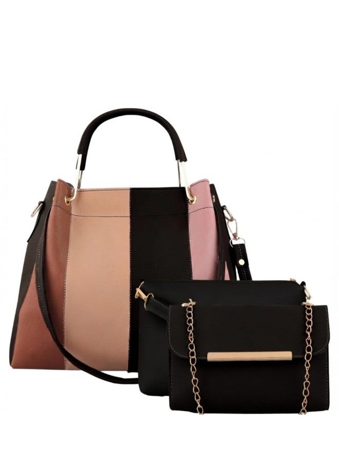 LIKE STYLE Women & Ladies Handbag's Pack Of 3 (Black) - Image 1